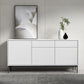 Wood Server Credenza in stile contemporaneo con armadi e cassetti