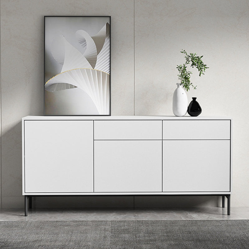 Wood Server Credenza in stile contemporaneo con armadi e cassetti
