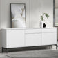 Wood Server Credenza in stile contemporaneo con armadi e cassetti