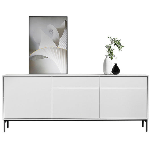 Wood Server Credenza in stile contemporaneo con armadi e cassetti