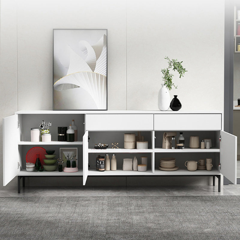 Wood Server Credenza in stile contemporaneo con armadi e cassetti