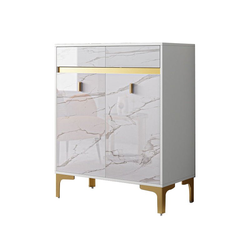 Credenza a buffet in legno di credenza in stile glam con armadi e cassetti