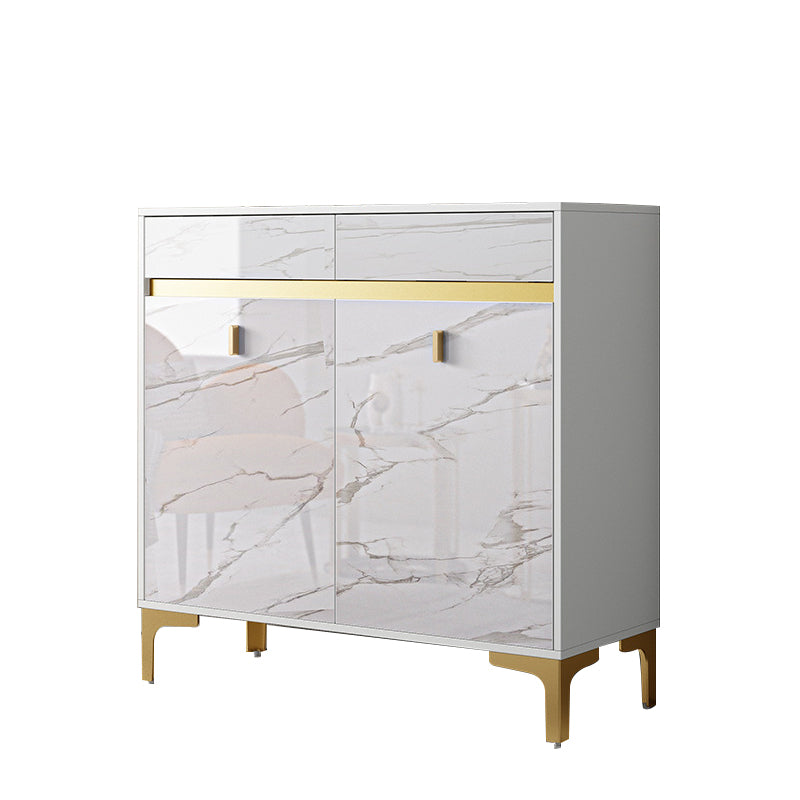 Credenza a buffet in legno di credenza in stile glam con armadi e cassetti