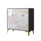 Credenza a buffet in legno di credenza in stile glam con armadi e cassetti