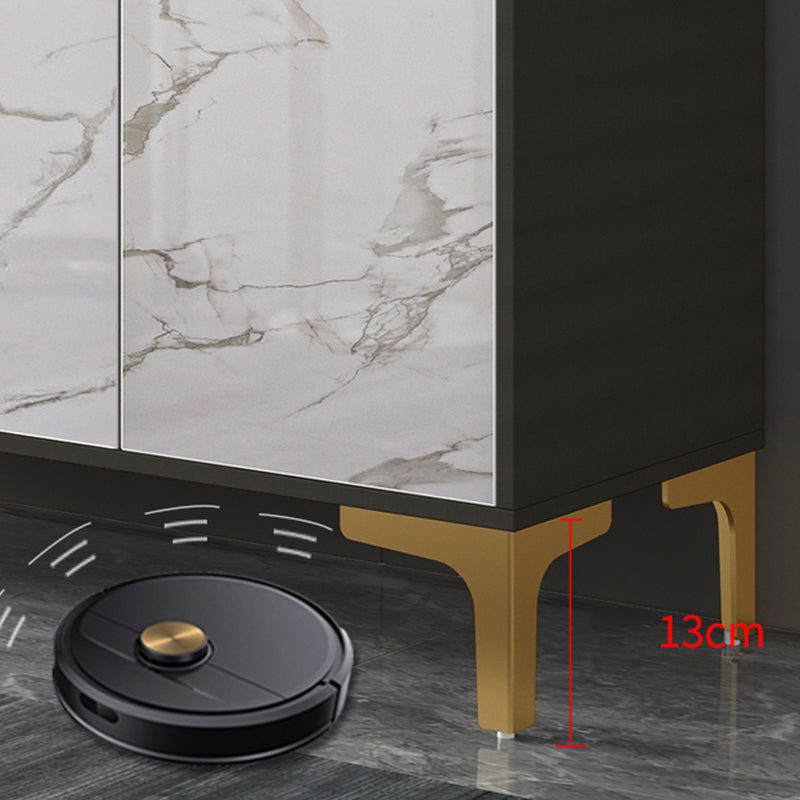 Credenza a buffet in legno di credenza in stile glam con armadi e cassetti