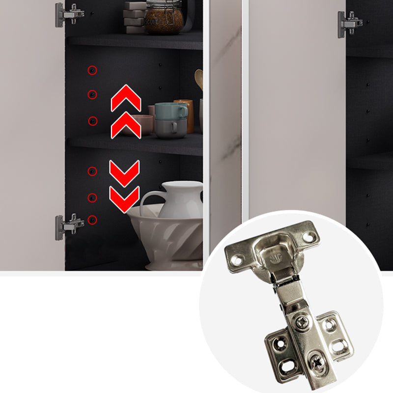 Credenza a buffet in legno di credenza in stile glam con armadi e cassetti