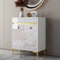 Credenza a buffet in legno di credenza in stile glam con armadi e cassetti