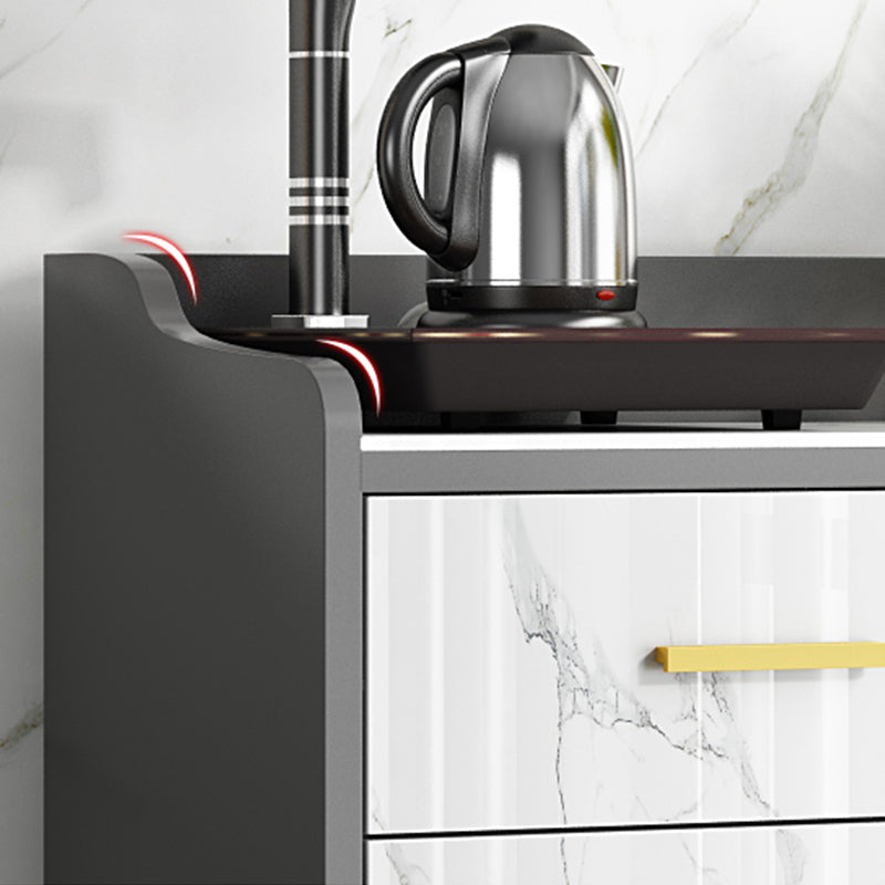 Server di pietra credenza moderna e contemporanea con armadi e cassetti