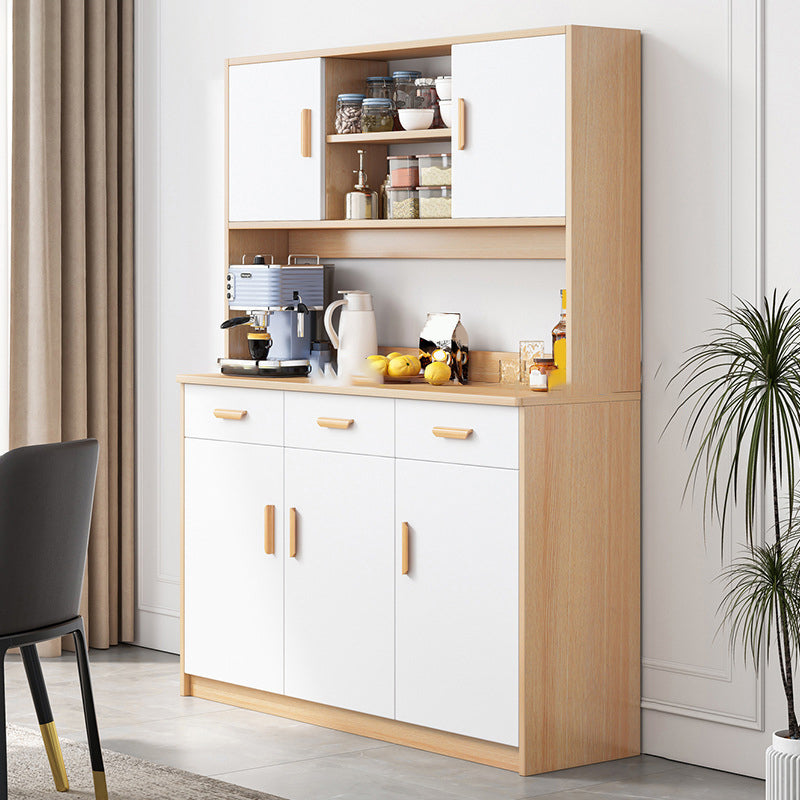 Server moderno e contemporaneo a buffet da pranzo in legno con armadi e cassetti