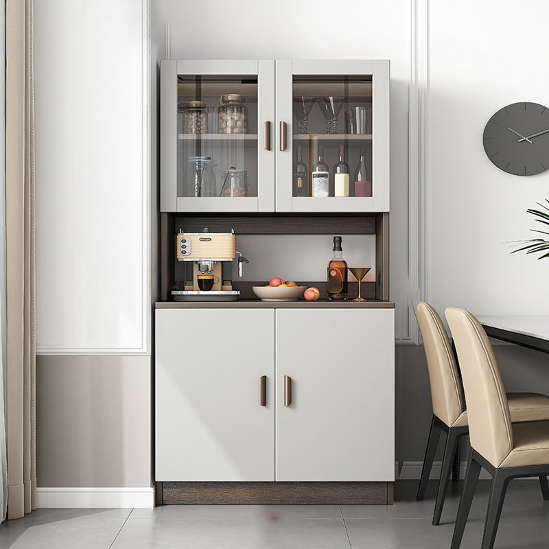 Server moderno e contemporaneo a buffet da pranzo in legno con armadi e cassetti