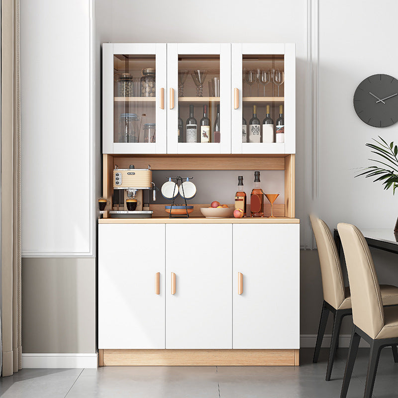 Server moderno e contemporaneo a buffet da pranzo in legno con armadi e cassetti