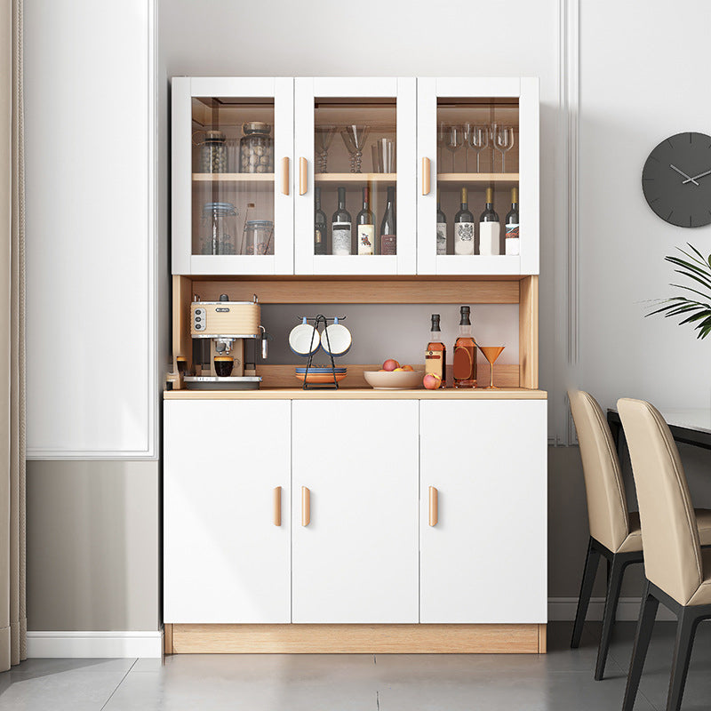 Server moderno e contemporaneo a buffet da pranzo in legno con armadi e cassetti