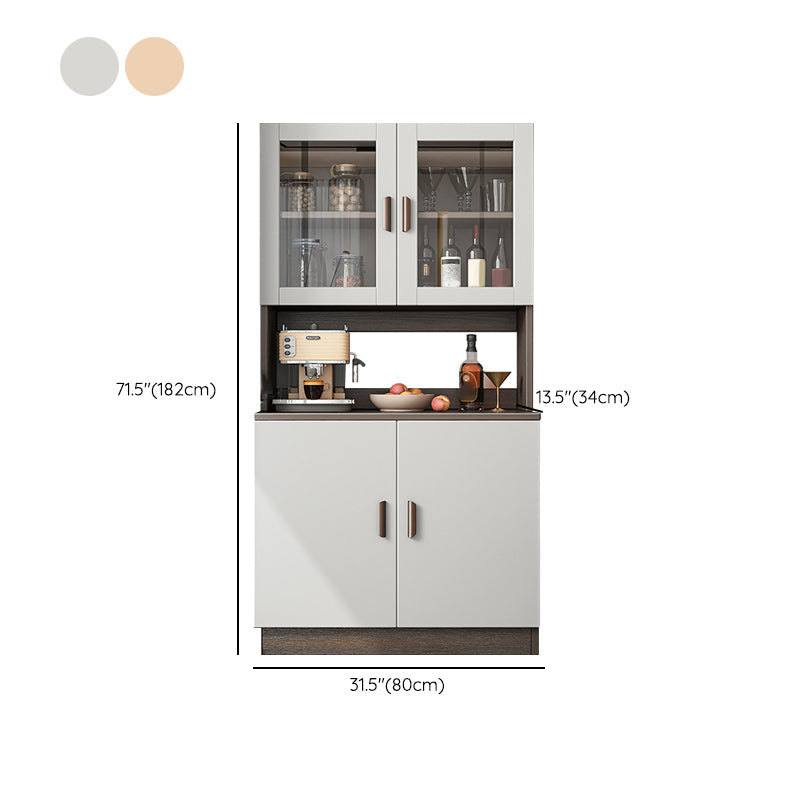 Server moderno e contemporaneo a buffet da pranzo in legno con armadi e cassetti