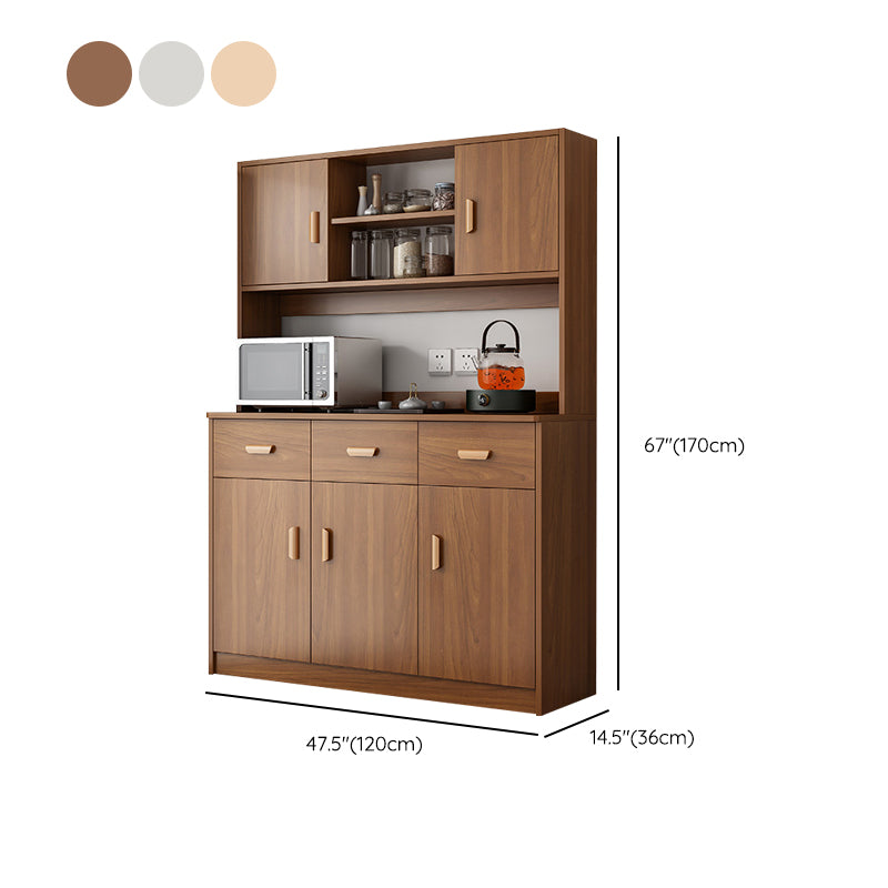 Server moderno e contemporaneo a buffet da pranzo in legno con armadi e cassetti