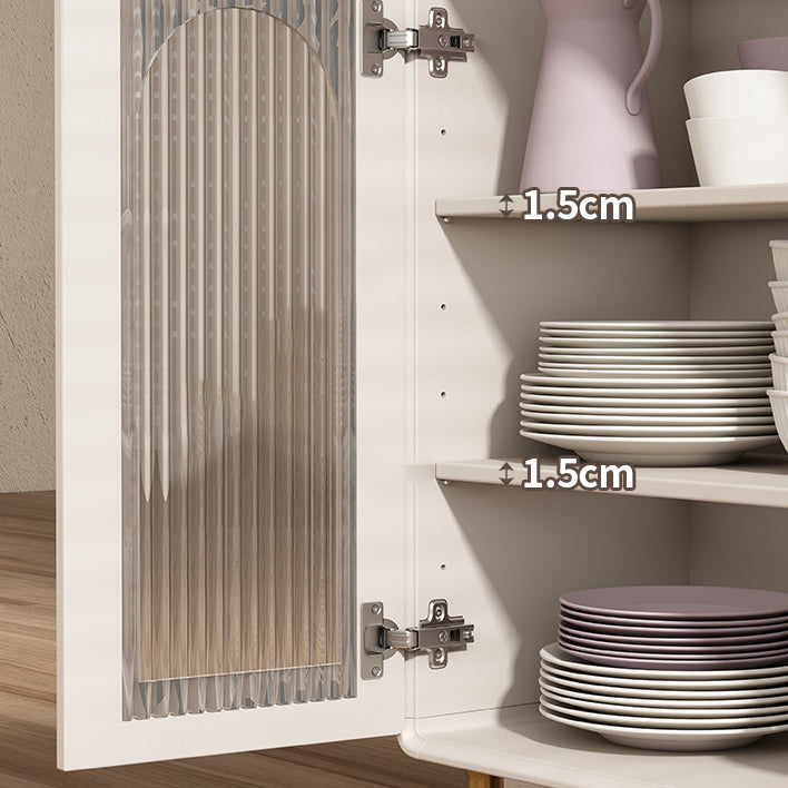 Plate-forme en bois du buffet moderne avec armoires et tiroirs