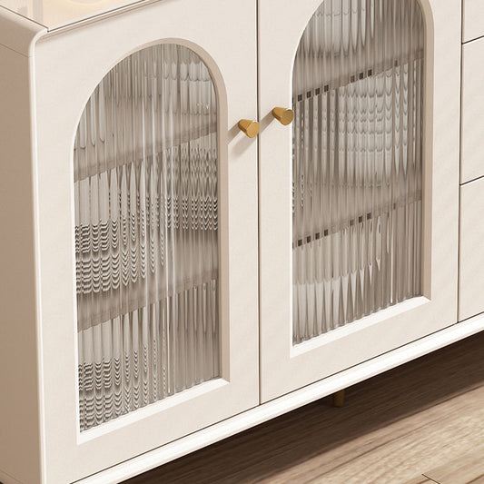 Scheda laterale in legno in stile moderno con armadi e cassetti