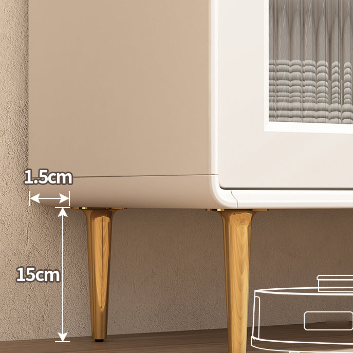 Plate-forme en bois du buffet moderne avec armoires et tiroirs