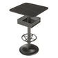 Industrial Style Bar Wine Table Black Bar Dining Table with Storage Stone Square Without Chairs Clearhalo 'Bar Furniture' 'Bar Tables' 'bar_tables' 'furn' 'furn_bar_tables' 'Furniture' 'Kitchen & Dining Furniture' 6812812