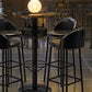 Industrial Style Bar Wine Table Black Bar Dining Table with Storage Clearhalo 'Bar Furniture' 'Bar Tables' 'bar_tables' 'furn' 'furn_bar_tables' 'Furniture' 'Kitchen & Dining Furniture' 6812814