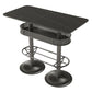 Industrial Style Bar Wine Table Black Bar Dining Table with Storage Stone Rectangular Without Chairs Clearhalo 'Bar Furniture' 'Bar Tables' 'bar_tables' 'furn' 'furn_bar_tables' 'Furniture' 'Kitchen & Dining Furniture' 6812817