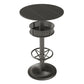 Industrial Style Bar Wine Table Black Bar Dining Table with Storage Stone Round Without Chairs Clearhalo 'Bar Furniture' 'Bar Tables' 'bar_tables' 'furn' 'furn_bar_tables' 'Furniture' 'Kitchen & Dining Furniture' 6812818