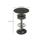 Industrial Style Bar Wine Table Black Bar Dining Table with Storage Clearhalo 'Bar Furniture' 'Bar Tables' 'bar_tables' 'furn' 'furn_bar_tables' 'Furniture' 'Kitchen & Dining Furniture' 6812820