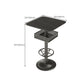 Industrial Style Bar Wine Table Black Bar Dining Table with Storage Clearhalo 'Bar Furniture' 'Bar Tables' 'bar_tables' 'furn' 'furn_bar_tables' 'Furniture' 'Kitchen & Dining Furniture' 6812824