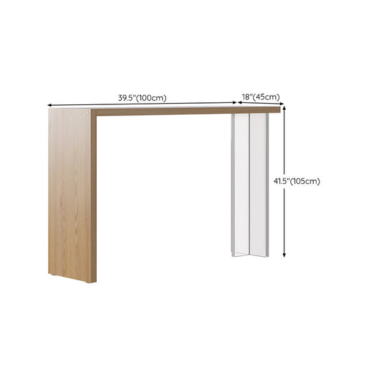 二重の台座付きのコンテンポラリースタイルバーテーブルソリッドウッドバーダイニングテーブル