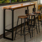 Industrial Rectangle Bar Table Solid Wood Trestle Base Bar Dining Table Clearhalo 'Bar Furniture' 'Bar Tables' 'bar_tables' 'furn' 'furn_bar_tables' 'Furniture' 'Kitchen & Dining Furniture' 6812872