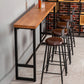 Industrial Rectangle Bar Table Solid Wood Trestle Base Bar Dining Table Clearhalo 'Bar Furniture' 'Bar Tables' 'bar_tables' 'furn' 'furn_bar_tables' 'Furniture' 'Kitchen & Dining Furniture' 6812874