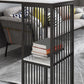 Mesa de bar rectangular de estilo industrial, mesa de comedor con barra de pedestal doble de mármol sintético