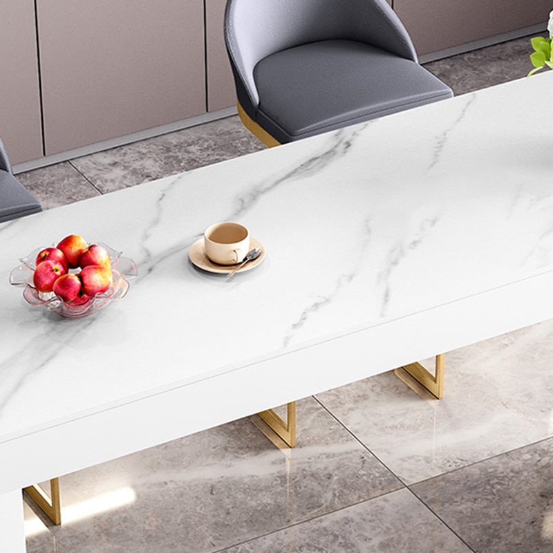 Contemporary Style Rectangle Bar Table Stone Fixed Bistro Bar Desk Clearhalo 'Bar Furniture' 'Bar Tables' 'bar_tables' 'furn' 'furn_bar_tables' 'Furniture' 'Kitchen & Dining Furniture' 6812919