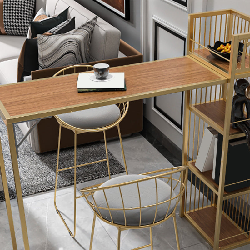 Contemporary Style Rectangle Bar Table Double Pedestal Bar Dining Table for Home Clearhalo 'Bar Furniture' 'Bar Tables' 'bar_tables' 'furn' 'furn_bar_tables' 'Furniture' 'Kitchen & Dining Furniture' 6812946