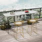 Rectangle Bar Table Set 1/2/3 Pcs Stone Bar Table and Metal Stools Clearhalo 'Bar Furniture' 'furn' 'furn_home_bar_bar_sets' 'Furniture' 'Home Bars & Bar Sets' 'home_bar_bar_sets' 'Kitchen & Dining Furniture' 6813019
