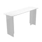 Rectangle Bar Table Set 1/2/3 Pcs Stone Bar Table and Metal Stools Matte White 79"L x 16"W Clearhalo 'Bar Furniture' 'furn' 'furn_home_bar_bar_sets' 'Furniture' 'Home Bars & Bar Sets' 'home_bar_bar_sets' 'Kitchen & Dining Furniture' 6813022