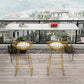 Rectangle Bar Table Set 1/2/3 Pcs Stone Bar Table and Metal Stools Clearhalo 'Bar Furniture' 'furn' 'furn_home_bar_bar_sets' 'Furniture' 'Home Bars & Bar Sets' 'home_bar_bar_sets' 'Kitchen & Dining Furniture' 6813023