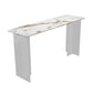 Rectangle Bar Table Set 1/2/3 Pcs Stone Bar Table and Metal Stools Gold 79"L x 16"W Clearhalo 'Bar Furniture' 'furn' 'furn_home_bar_bar_sets' 'Furniture' 'Home Bars & Bar Sets' 'home_bar_bar_sets' 'Kitchen & Dining Furniture' 6813025