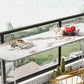 Rectangle Bar Table Set 1/2/3 Pcs Stone Bar Table and Metal Stools Clearhalo 'Bar Furniture' 'furn' 'furn_home_bar_bar_sets' 'Furniture' 'Home Bars & Bar Sets' 'home_bar_bar_sets' 'Kitchen & Dining Furniture' 6813027