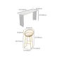 Rectangle Bar Table Set 1/2/3 Pcs Stone Bar Table and Metal Stools Clearhalo 'Bar Furniture' 'furn' 'furn_home_bar_bar_sets' 'Furniture' 'Home Bars & Bar Sets' 'home_bar_bar_sets' 'Kitchen & Dining Furniture' 6813040