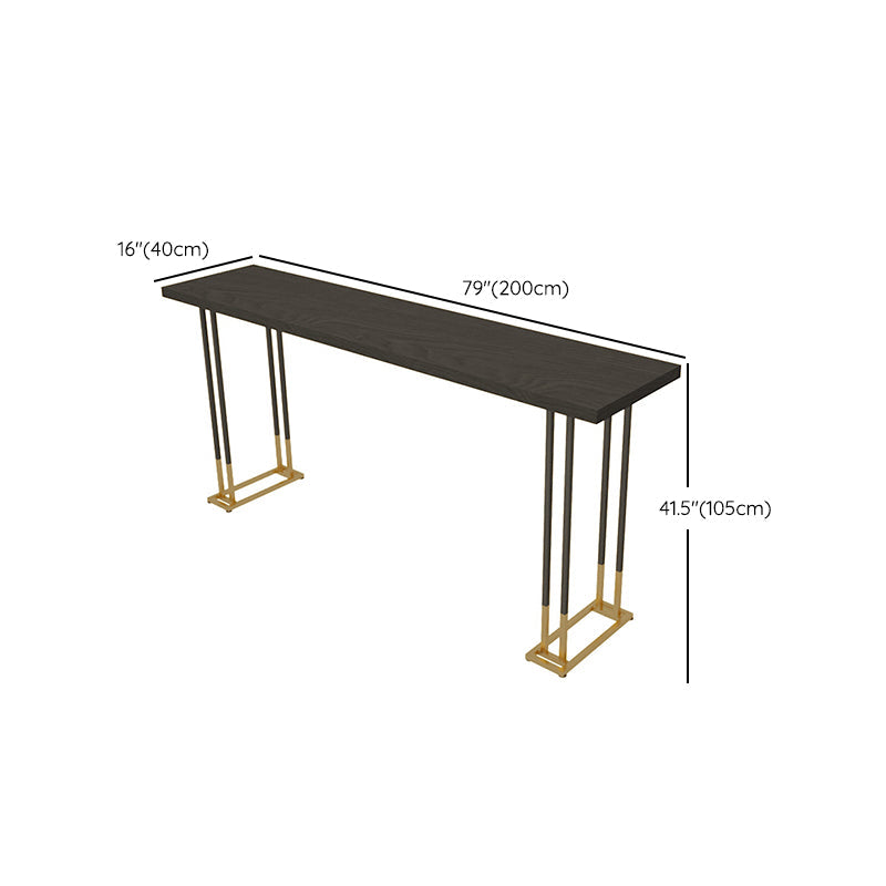 Industrielles Bartisch-Set, 1/4-teilig, Massivholz-Bartisch mit gepolsterten Barhockern