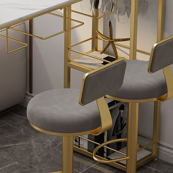 Modern 1/3 Pieces Bar Table Set Stone Counter Table with Rotatable Stools for Living Room Clearhalo 'Bar Furniture' 'furn' 'furn_home_bar_bar_sets' 'Furniture' 'Home Bars & Bar Sets' 'home_bar_bar_sets' 'Kitchen & Dining Furniture' 6813072