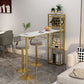 Modern 1/3 Pieces Bar Table Set Stone Counter Table with Rotatable Stools for Living Room Clearhalo 'Bar Furniture' 'furn' 'furn_home_bar_bar_sets' 'Furniture' 'Home Bars & Bar Sets' 'home_bar_bar_sets' 'Kitchen & Dining Furniture' 6813083