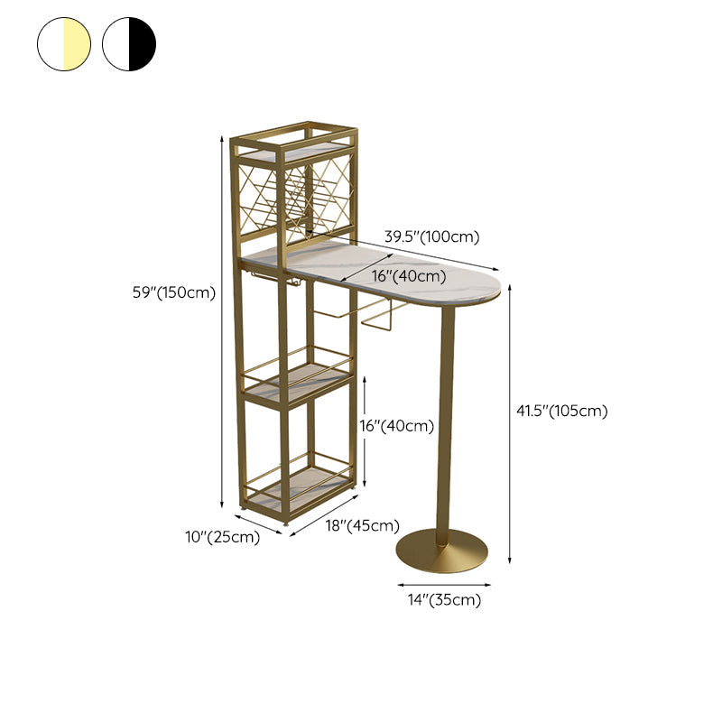 Modern 1/3 Pieces Bar Table Set Stone Counter Table with Rotatable Stools for Living Room Clearhalo 'Bar Furniture' 'furn' 'furn_home_bar_bar_sets' 'Furniture' 'Home Bars & Bar Sets' 'home_bar_bar_sets' 'Kitchen & Dining Furniture' 6813096
