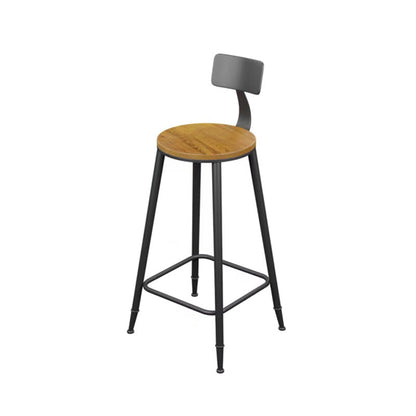 Solid Wood Bar Table Set 1/4/6/7 Pcs Industrial Bar Table and Stools Black 30"H Stool (Single) Clearhalo 'Bar Furniture' 'furn' 'furn_home_bar_bar_sets' 'Furniture' 'Home Bars & Bar Sets' 'home_bar_bar_sets' 'Kitchen & Dining Furniture' 6813108