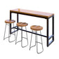 Solid Wood Bar Table Set 1/4/6/7 Pcs Industrial Bar Table and Stools 4 Pieces: Table, 3 Wood Stools Clearhalo 'Bar Furniture' 'furn' 'furn_home_bar_bar_sets' 'Furniture' 'Home Bars & Bar Sets' 'home_bar_bar_sets' 'Kitchen & Dining Furniture' 6813109