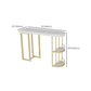 Contemporary Counter Height Pub Set 1/3/5 Pcs Bar Table and Stools with Metal Frame