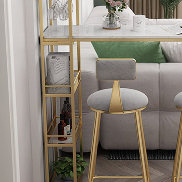 Modern 1/3 Pieces Bar Table Set Stone Counter Table with High Stools for Cafe Living Room Clearhalo 'Bar Furniture' 'furn' 'furn_home_bar_bar_sets' 'Furniture' 'Home Bars & Bar Sets' 'home_bar_bar_sets' 'Kitchen & Dining Furniture' 6813172