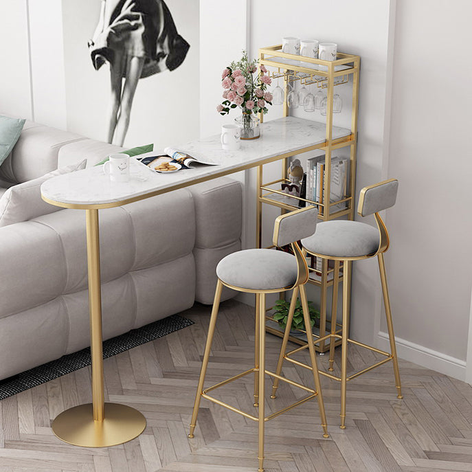 Modern 1/3 Pieces Bar Table Set Stone Counter Table with High Stools for Cafe Living Room Clearhalo 'Bar Furniture' 'furn' 'furn_home_bar_bar_sets' 'Furniture' 'Home Bars & Bar Sets' 'home_bar_bar_sets' 'Kitchen & Dining Furniture' 6813176