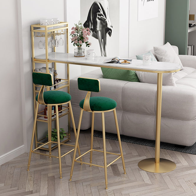 Modern 1/3 Pieces Bar Table Set Stone Counter Table with High Stools for Cafe Living Room Clearhalo 'Bar Furniture' 'furn' 'furn_home_bar_bar_sets' 'Furniture' 'Home Bars & Bar Sets' 'home_bar_bar_sets' 'Kitchen & Dining Furniture' 6813179