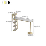 Modern 1/3 Pieces Bar Table Set Stone Counter Table with High Stools for Cafe Living Room